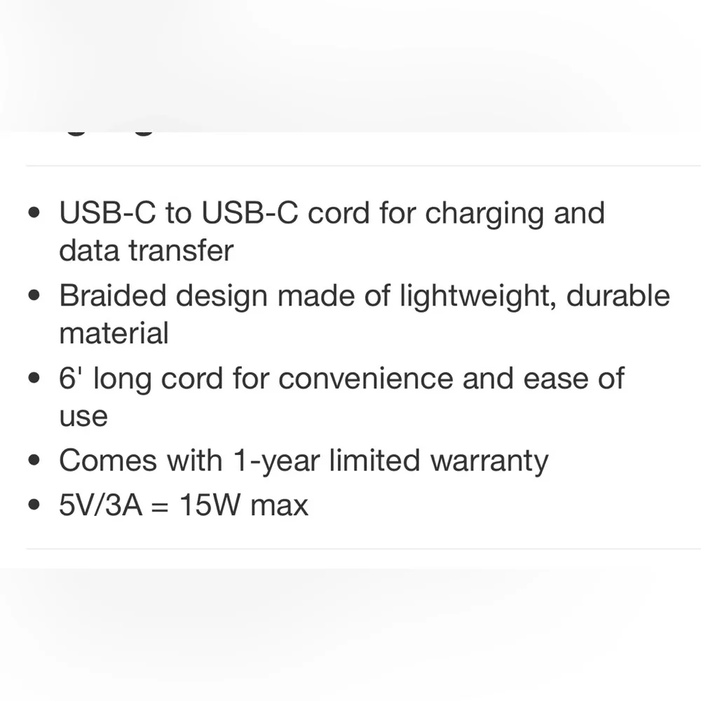 Heyday 6” USB C-USB C Braided Cable- with Chiny Soukhoummalay